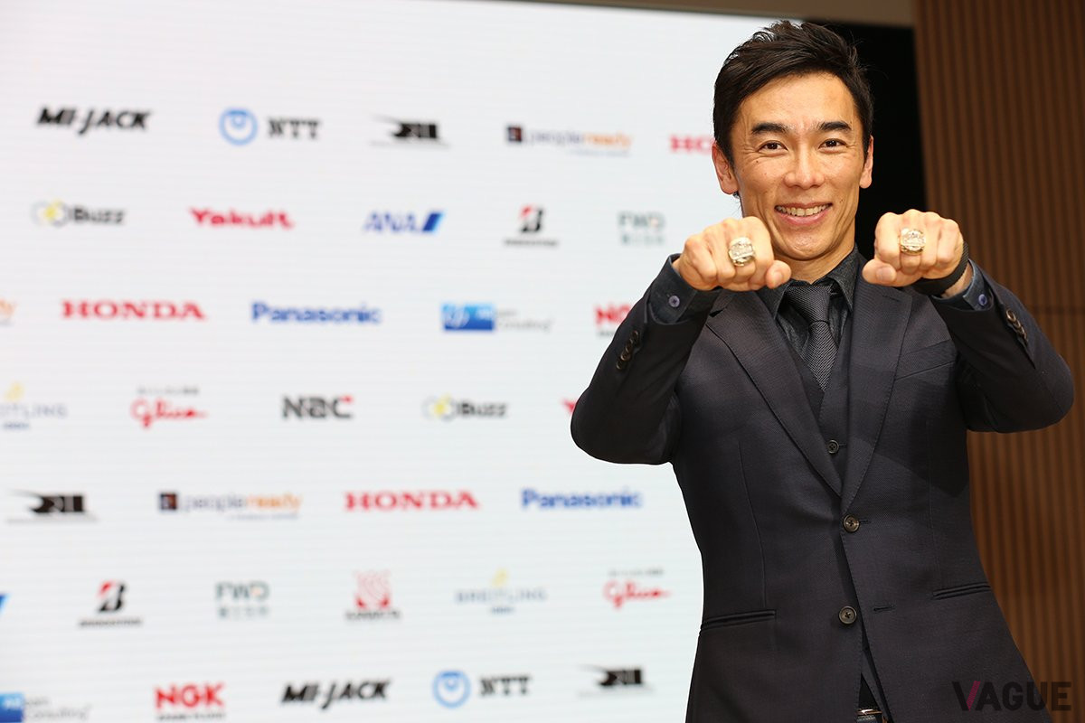 2020年12月に東京・青山のホンダウエルカムプラザでおこなわれた佐藤琢磨選手の「凱旋報告取材会」の様子