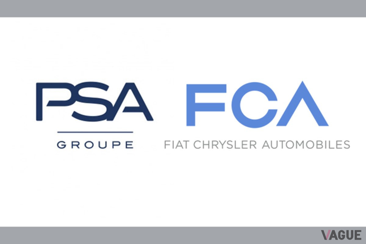PSAグループのロゴとFCAのロゴ