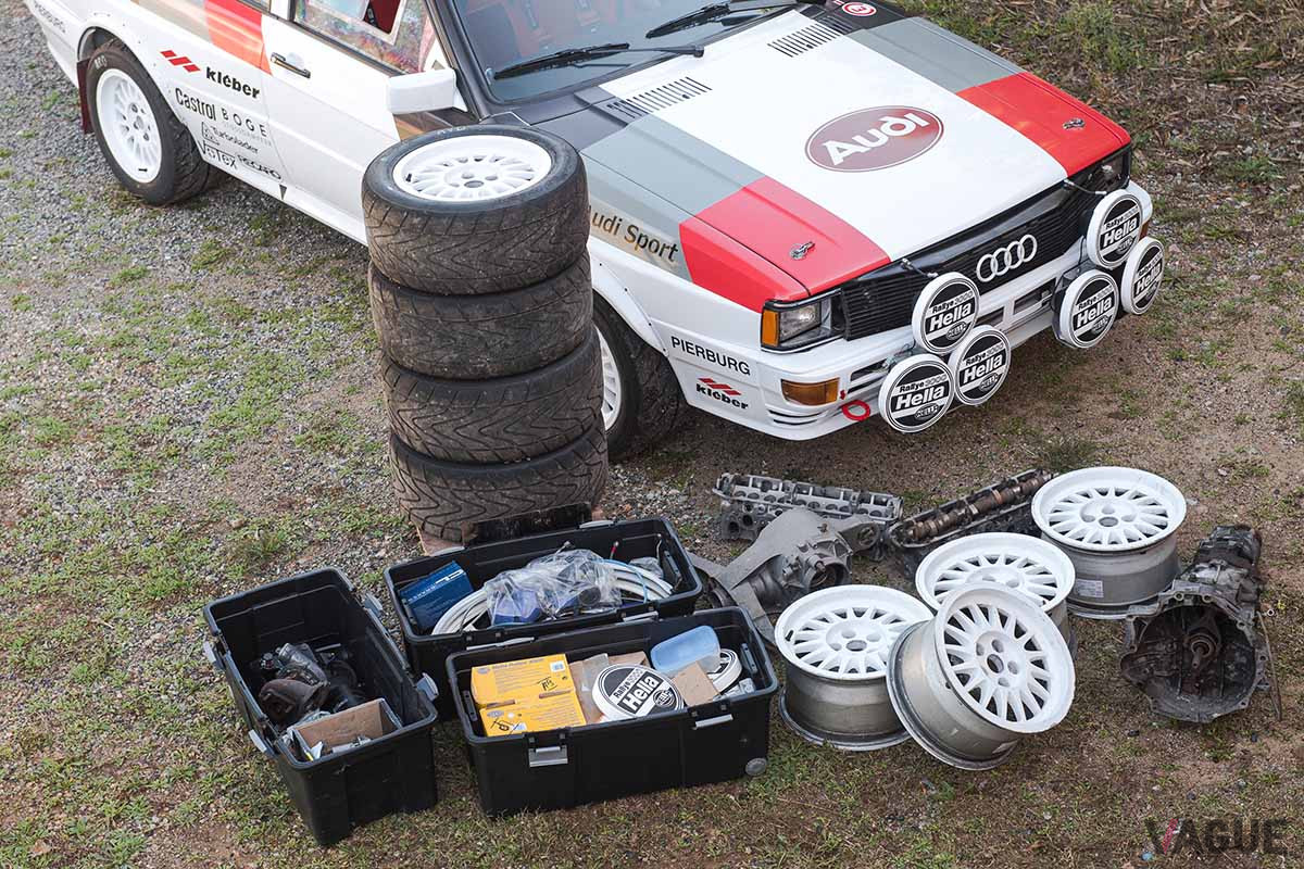 豊富なスペアパーツと共に出品されたアウディ「クワトロ グループ4」（C）2020 Courtesy of RM Sotheby's