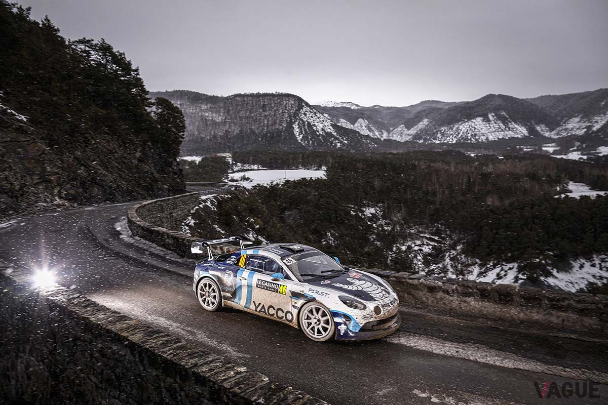 WRC第1戦ラリー・モンテカルロに参戦したピエール・リーグ選手／ジュリアン・ペセンティ選手組（#46）のアルピーヌ「A110ラリー」の走り