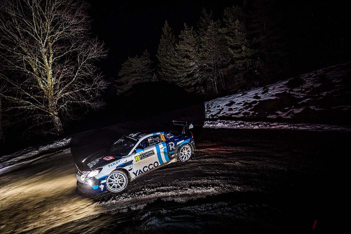 WRC第1戦ラリー・モンテカルロに参戦したピエール・リーグ選手／ジュリアン・ペセンティ選手組（#46）のアルピーヌ「A110ラリー」の走り