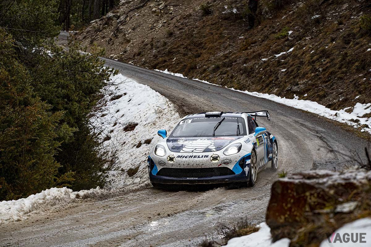 WRC第1戦ラリー・モンテカルロに参戦したピエール・リーグ選手／ジュリアン・ペセンティ選手組（#46）のアルピーヌ「A110ラリー」の走り
