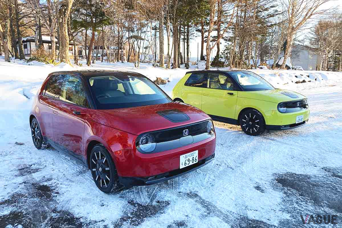 「ホンダe」を冬の長野県・女神湖に持ち込んだ