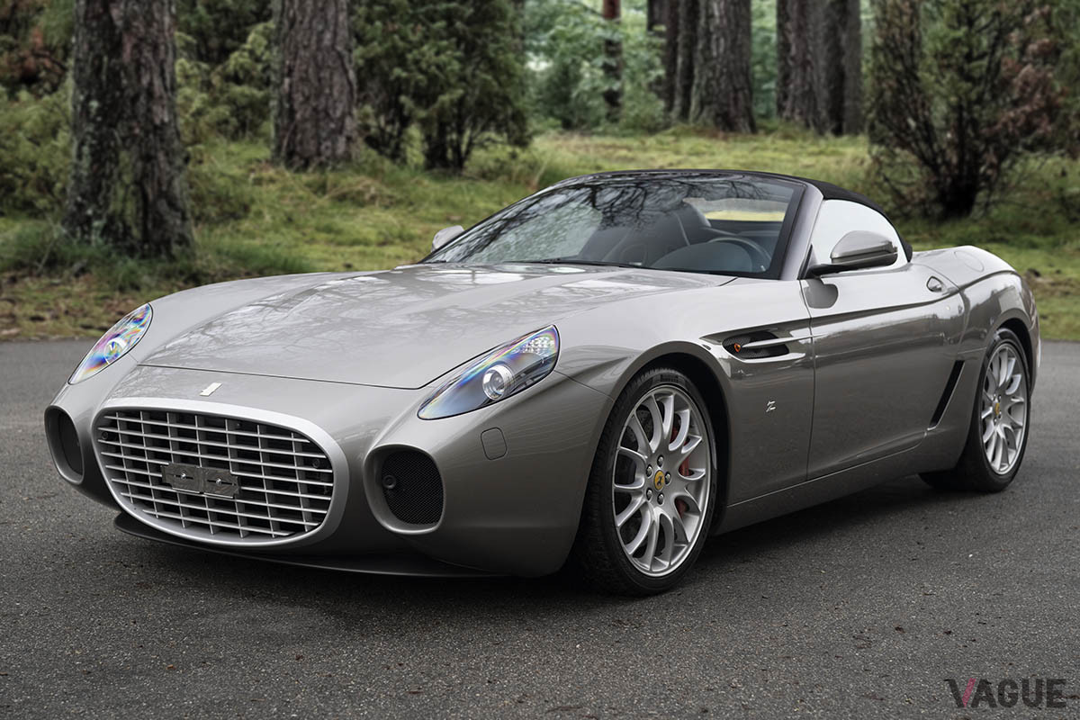 約1億7920円で継続販売中のフェラーリ「599 GTZニッビオ スパイダーby ザガート」（C）2021 Courtesy of RM Sotheby's