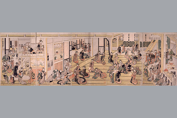 「吉原妓楼の図」葛飾北斎　文化8~10年(1811~1813)　静嘉堂文庫美術館蔵【後期】