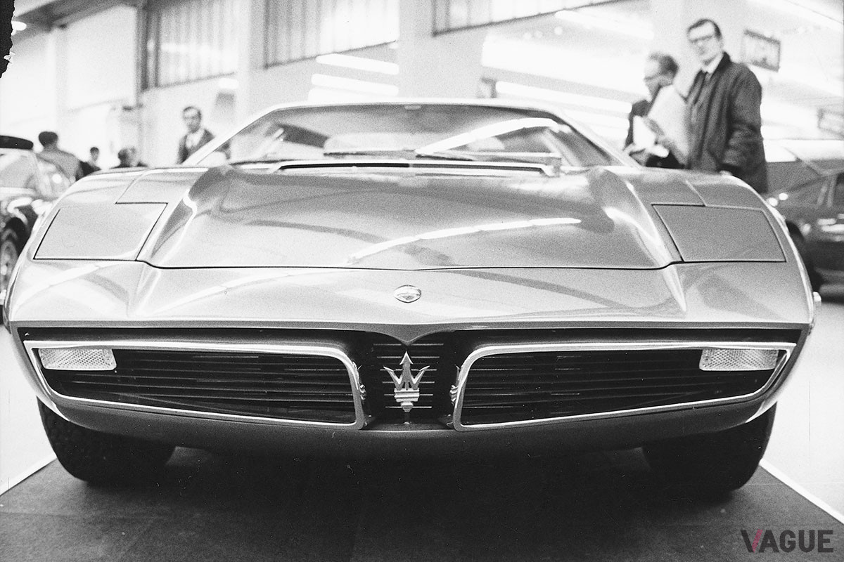 1971年のジュネーブ・モーターショーに展示されたときのマセラティ「ボーラ」