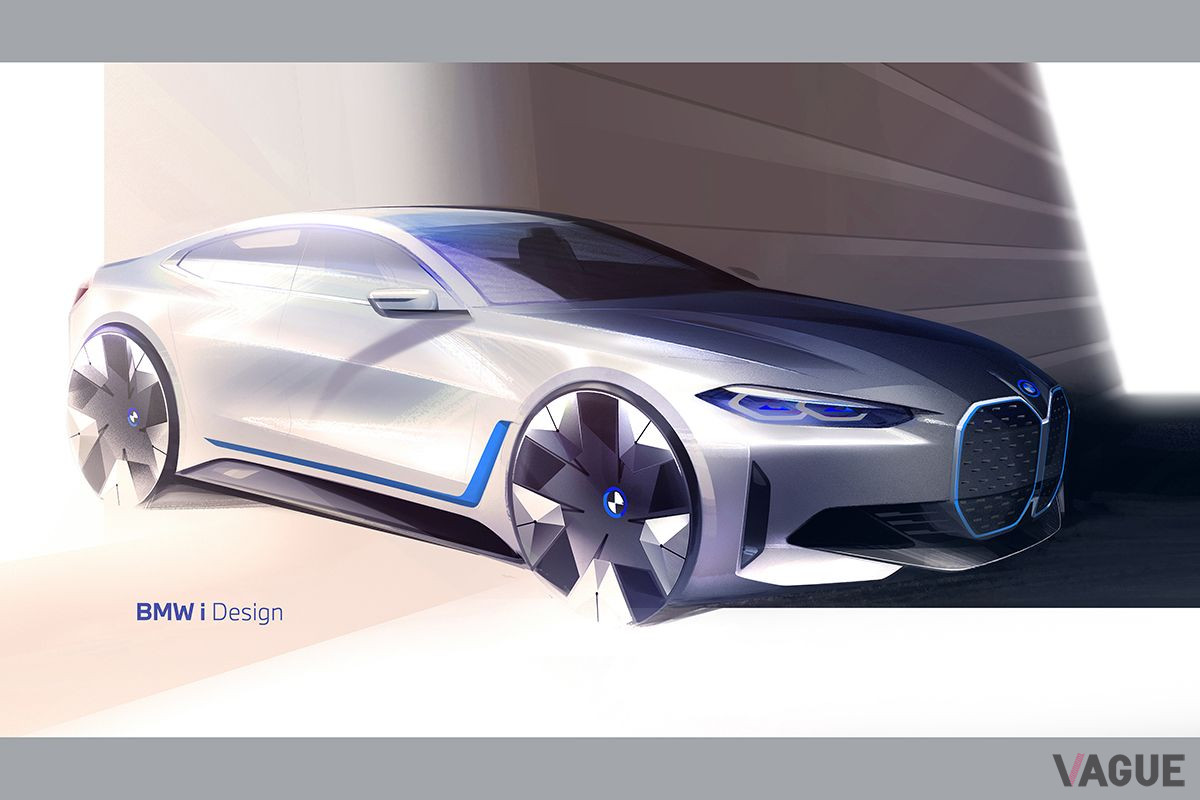 BMW「i4」のデザインスケッチ