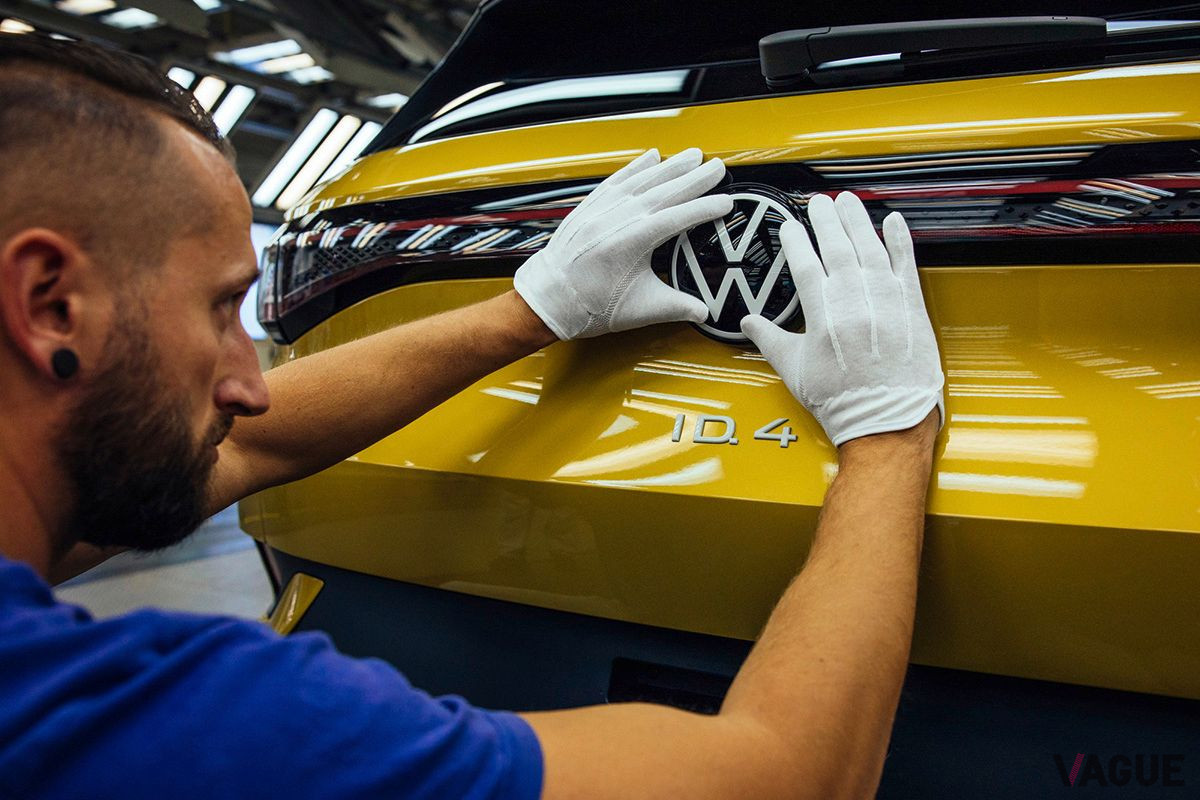 VWツヴィッカウ工場（ドイツ）での「ID.4」生産風景