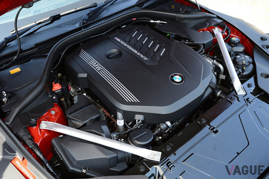 Z4 M40iの3リッター直6エンジン。型式は「B58B30B」で387ps・500Nmを発生する。WLTCモード燃費は11.6km／L