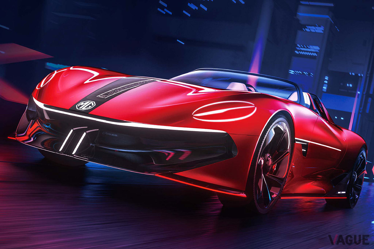 2021年上海モーターショーで初披露されるMGのコンセプトカー「サイバースター」