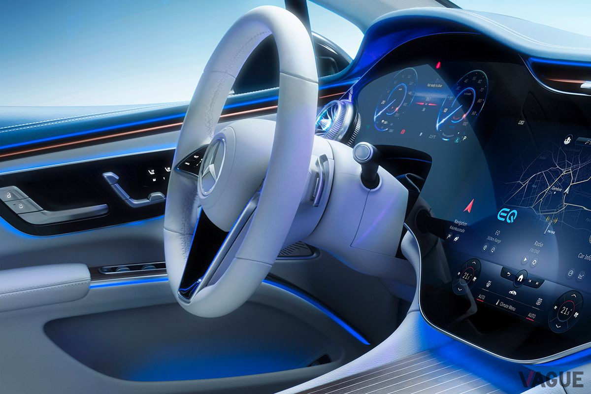 メルセデス・ベンツ新型「EQS」のインテリア。MBUXハイパースクリーン