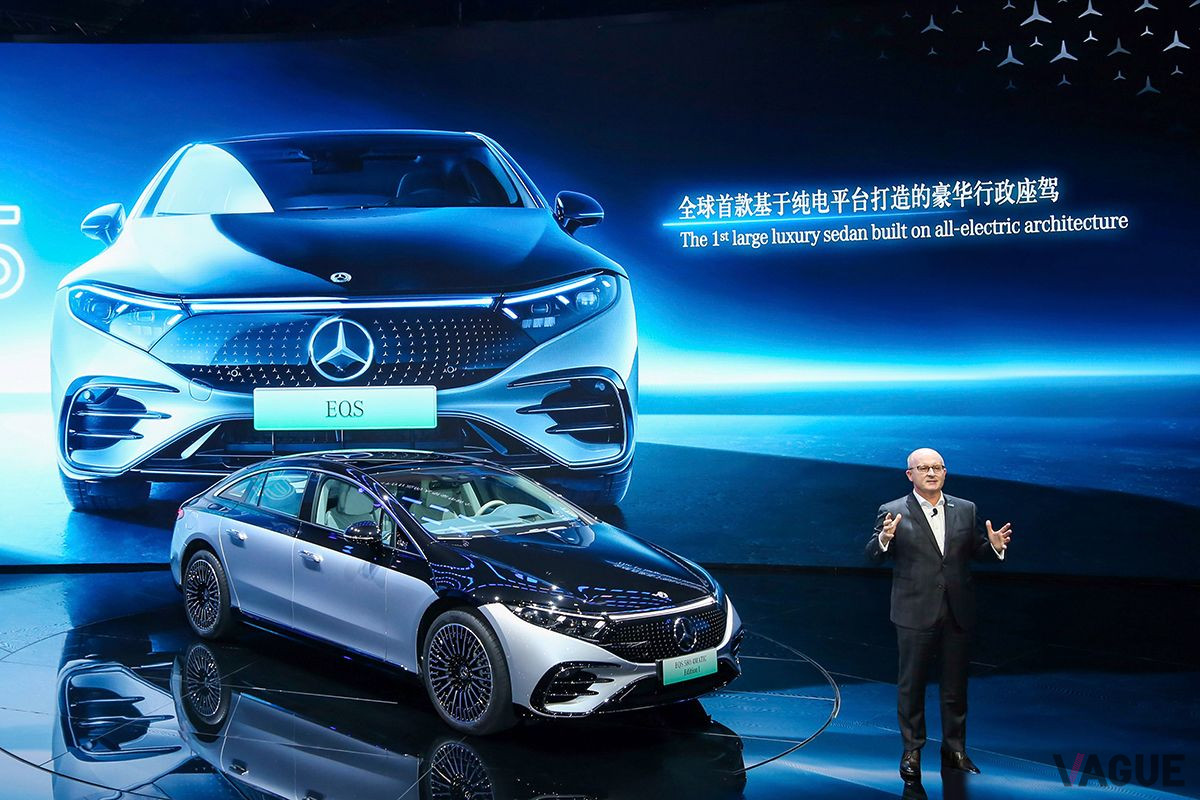 上海モーターショー2021でのメルセデス・ベンツのプレスカンファレンスの様子