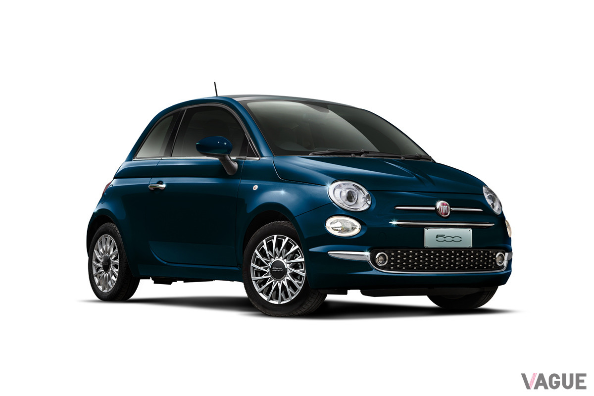 フィアット「500 Eleganza」のエピック ブルー（限定100台）