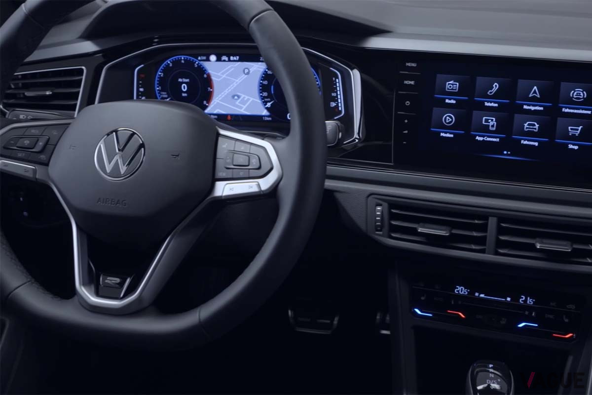 2021年4月22日に世界初公開されたVW改良新型「ポロ」のインテリア