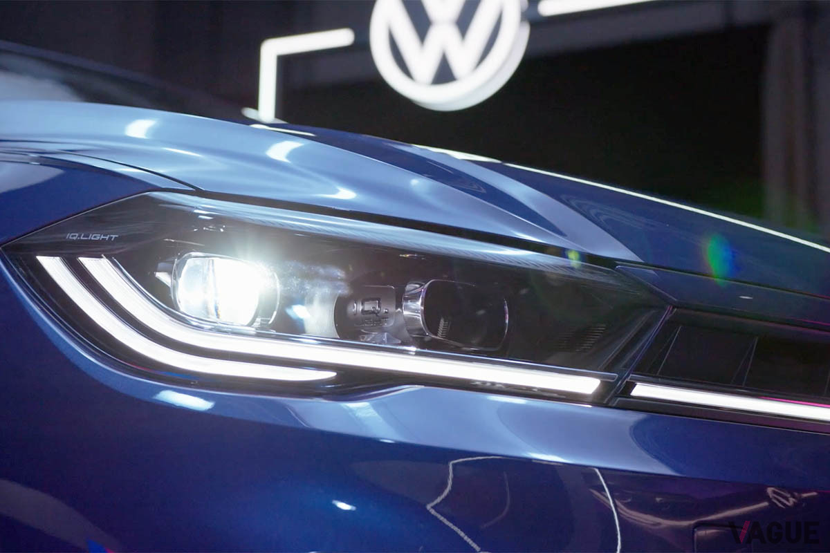 2021年4月22日に世界初公開されたVW改良新型「ポロ」のLEDヘッドライト