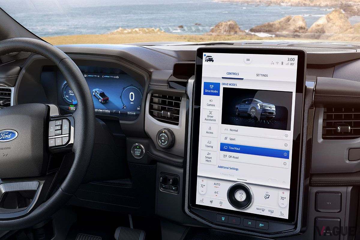 フォードのEV「F-150ライトニング」のインパネ