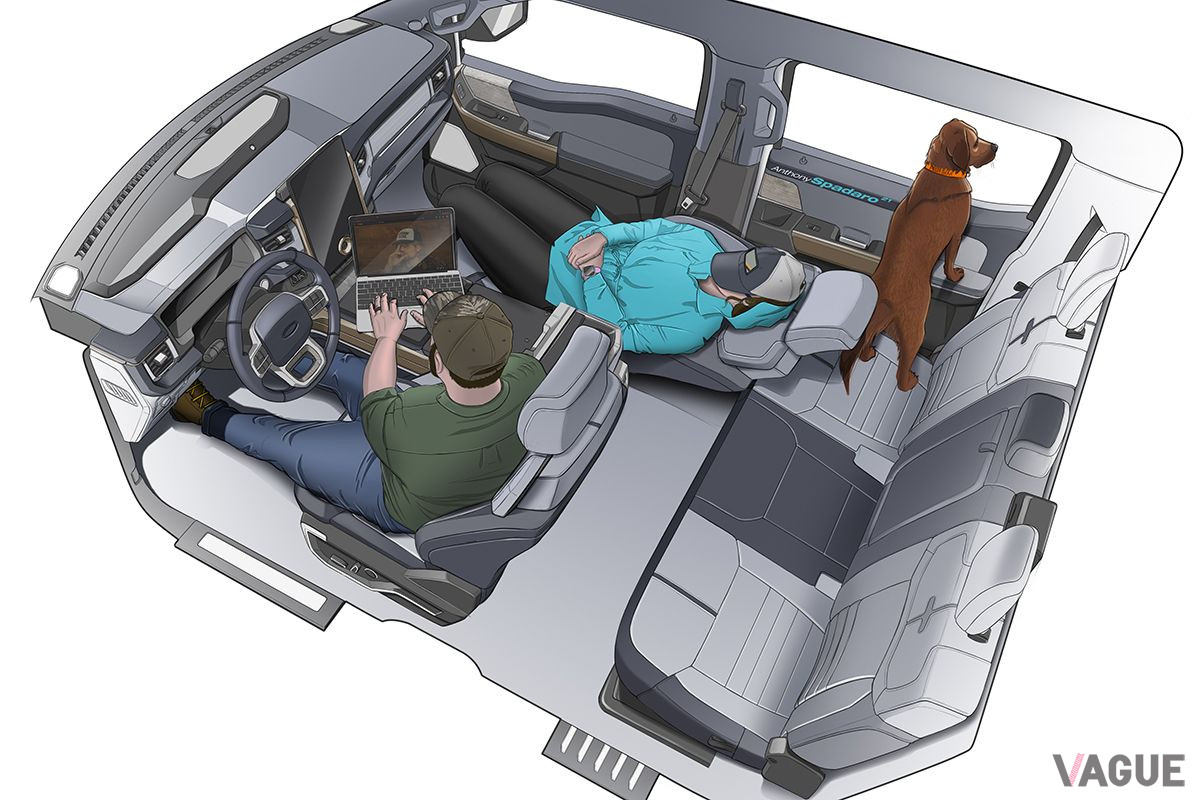 フォードのEV「F-150ライトニング」のインテリア図