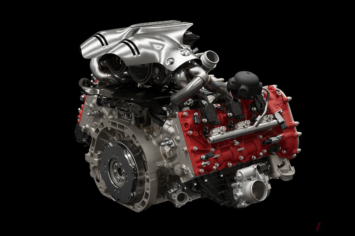 シリンダーバンク角120度のV6ターボエンジン
