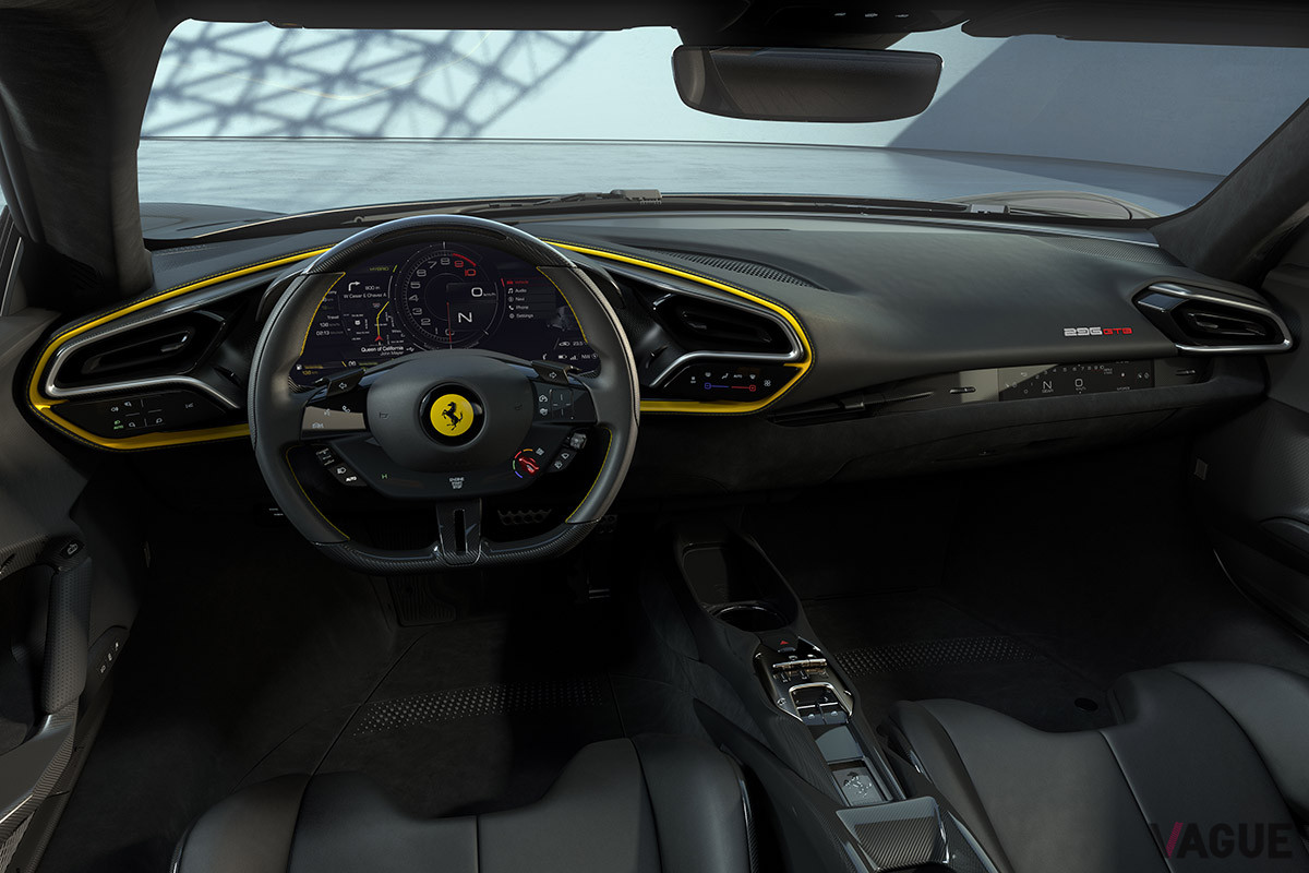アセット フィオラノ パッケージの「296GTB」のコックピット