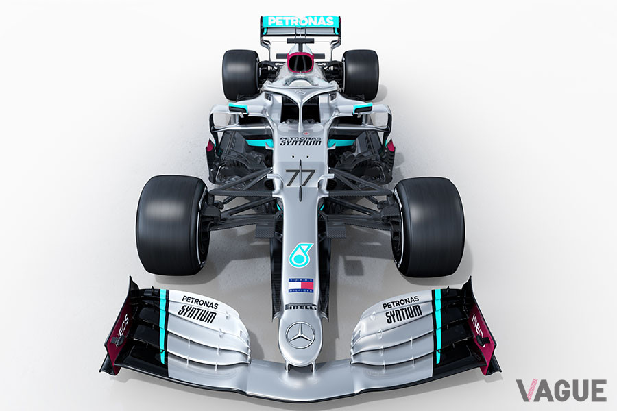 2020年2月に英シルバーストンで発表された際のメルセデスAMGペトロナスF1・W11のカラーリング