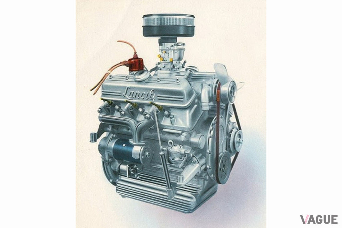 ランチア・アウレリアとともに世界で初めて量産化された乗用車用V6エンジン