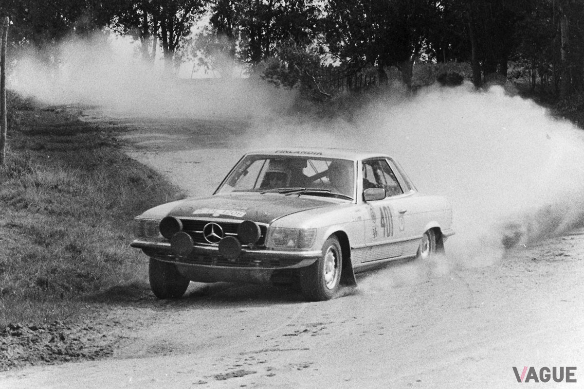 サファリ・ラリーで快走する「450SLC5.0」