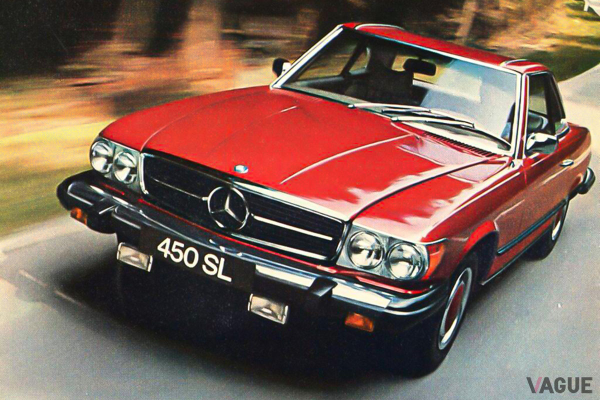丸型4灯ヘッドライトと巨大な「5マイルバンパー」が与えられた北米仕様の「450SL」