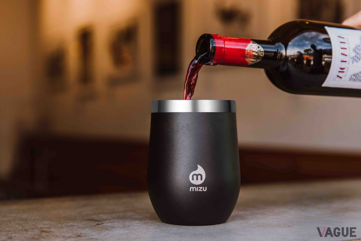 Mizu「真空二層構造保温保冷ワインタンブラー」ブラック