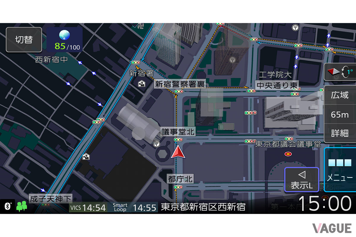 トーンをおさえた配色で目に優しい地図色“ダークカラー”