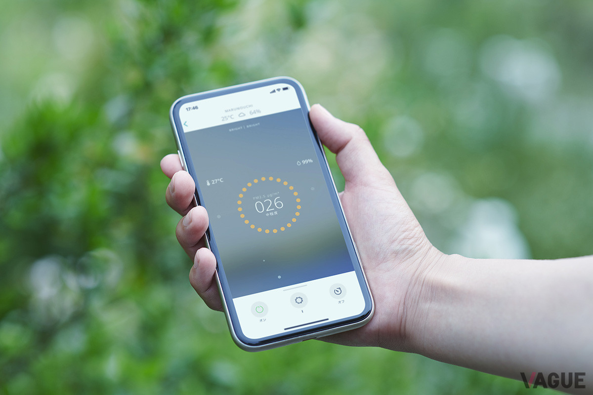 スマホアプリと連携させれば外出先からでも電源のオンオフや空気状態の確認などが可能に