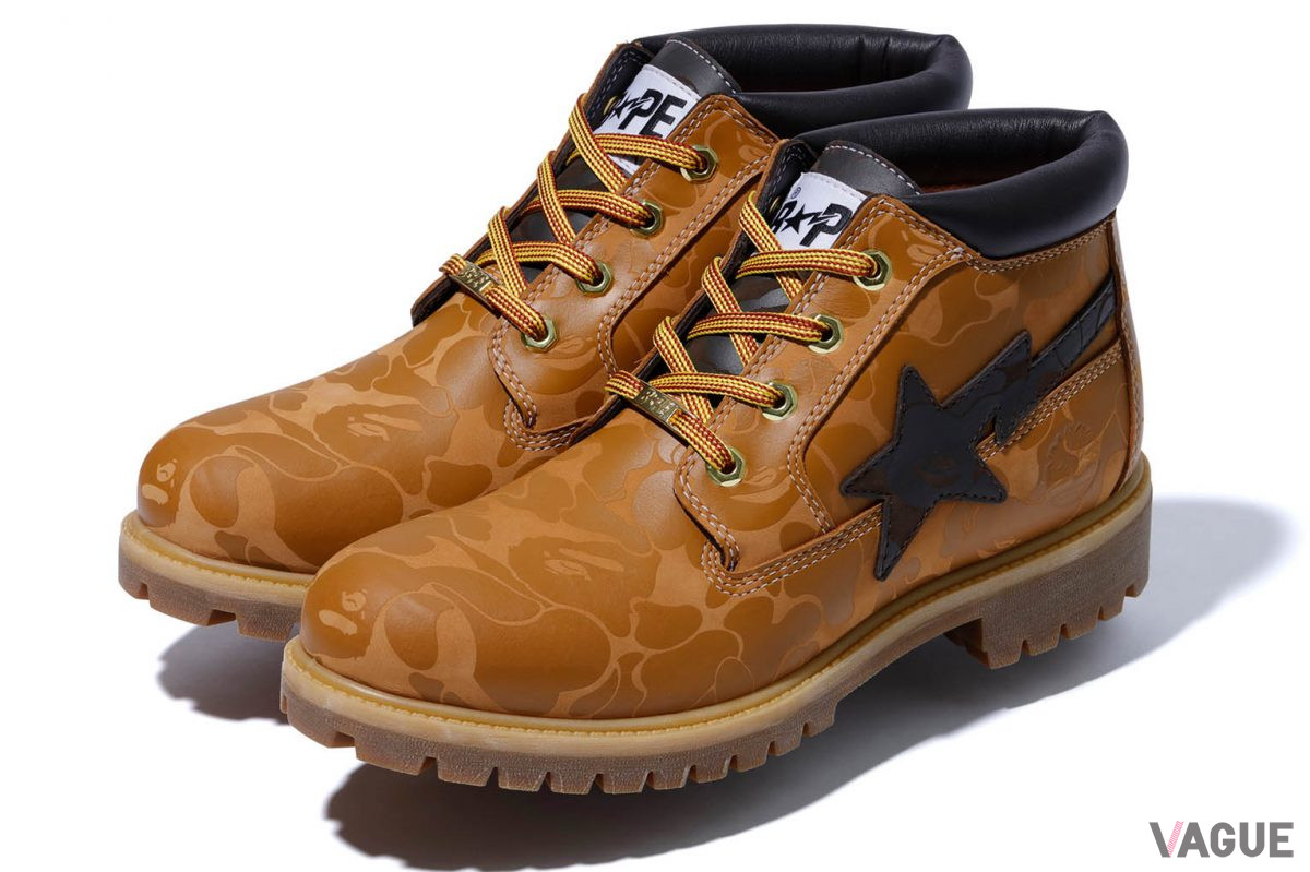 ティンバーランドとBAPEがコラボした「プレミアム ウォーター プルーフ チャッカブーツ」