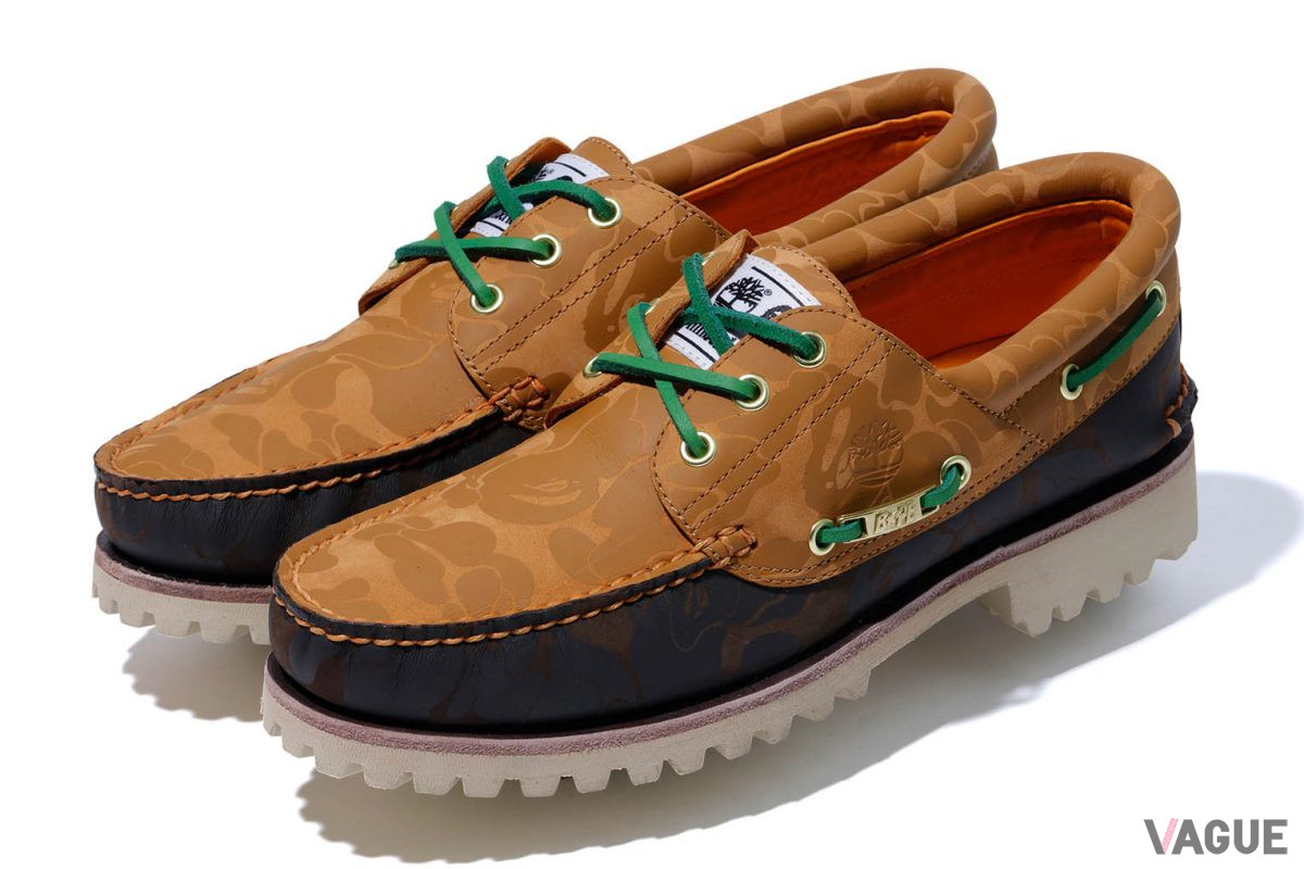 ティンバーランドとBAPEがコラボした「スリーアイ クラシックラグシューズ」