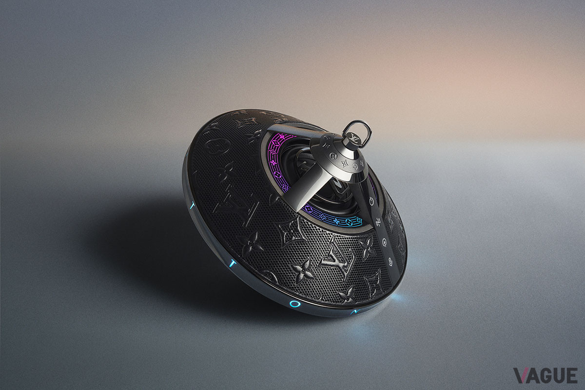 横向きに置くと特定の方向に音を送ることが可能 (C) Louis Vuitton Malletier