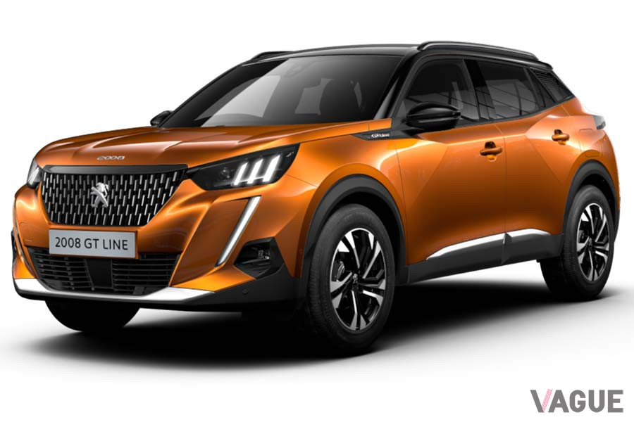 プジョー「SUV2008」。ボディカラーはフュージョン・オレンジ
