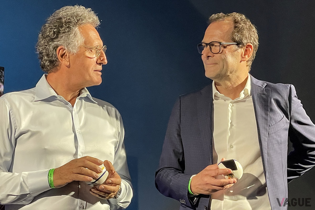 ミナルディのエンジニアのふたり。ガブリエレ・トレドッツィと現在ダッラーラに在籍するアルド・コスタ