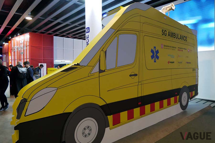 MWC2019が開催されたスペイン・カタルーニャ州では救急車内での治療をスタートさせ、最終的には5Gを使った遠隔治療を目指すとした