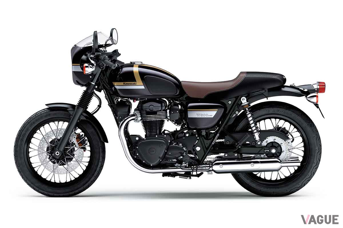 「W800 CAFE」メタリックディアブロブラック×メタリックフラットスパークブラック