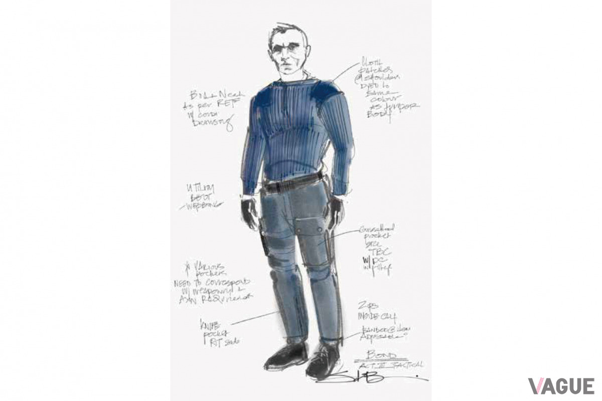 N.ピールの『007／ノー・タイム・トゥ・ダイ』コスチュームのデザイン原画