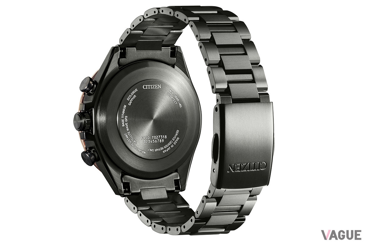 バンドの留め具は三ツ折れプッシュタイプになっている