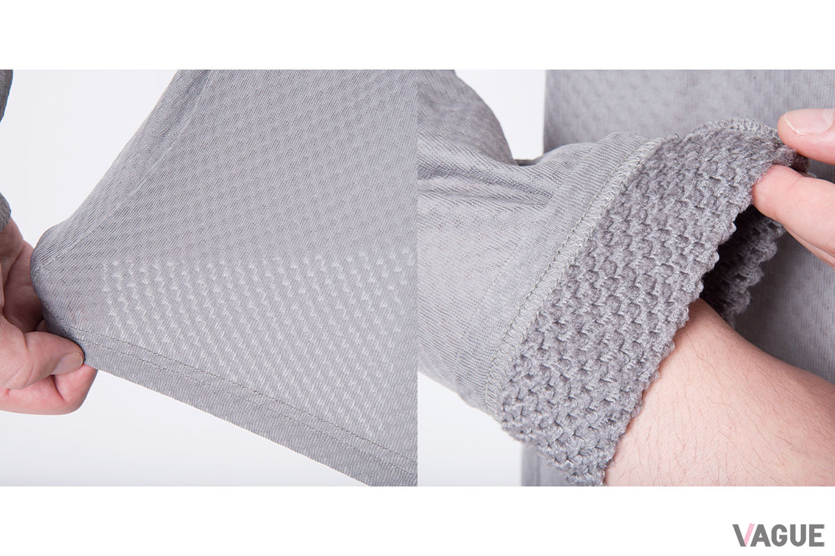 「thermal crew」はプルオーバータイプのミッドレイヤーで伸縮性に富む。ベーシックなクルーネックのため、さまざまなウエアとのレイヤードを楽しめる