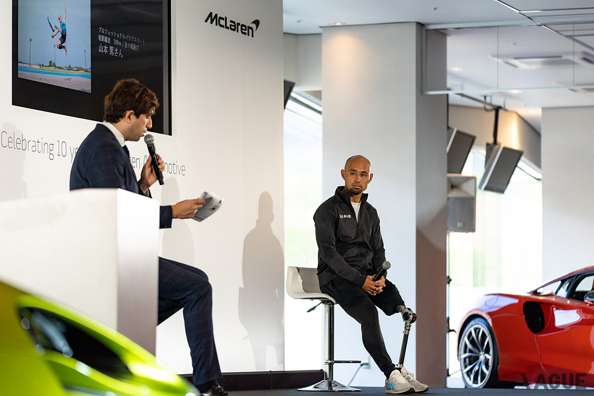 トークショーに登場したアスリートの山本篤氏