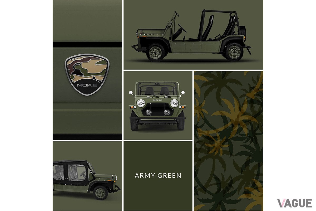 専用バッジと専用カラーでデザインされた軍用風（C）Moke International