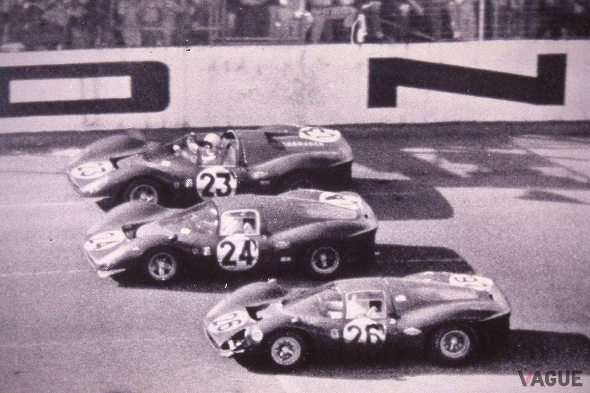1967年のデイトナ24時間レースで1-2-3フィニッシュを遂げたフェラーリ