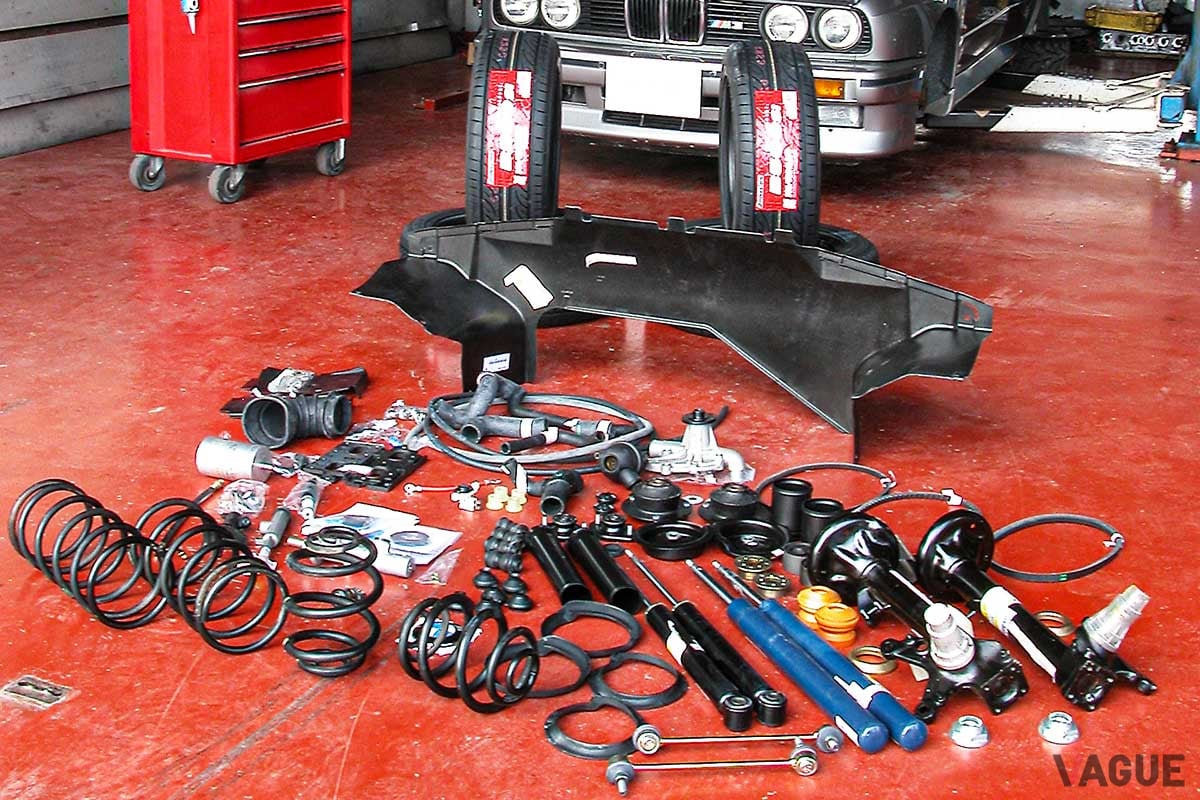 初期化の際に交換した新品の純正部品すべて