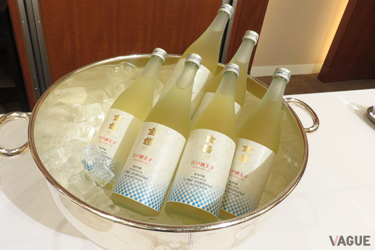 スパークリング日本酒のベースとなった「金婚 純米吟醸 江戸酒王子」