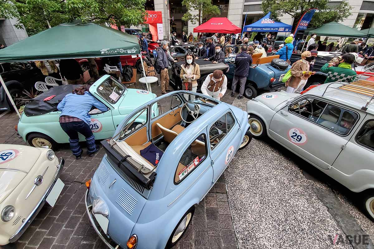 今年は最初期型を含むフィアット「500」がたくさん参加した