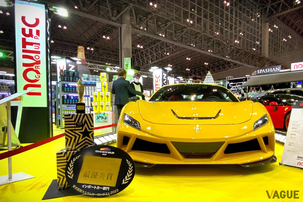 「東京国際カスタムカーコンテスト2022インポートカー部門」で最優秀賞を受賞した「ノビテックF8 Nラルゴ」