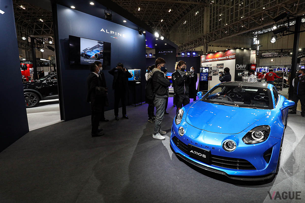 東京オートサロン2022に展示された「A110 Sアセンション」（C）青木邦敏