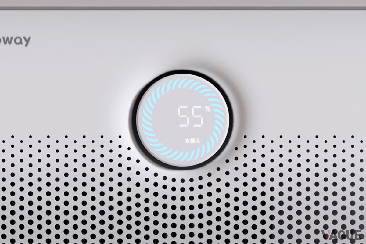 使われないままの水が6時間以上残っている場合、ランプや音で通知する“水換えお知らせ機能”。長時間たまっていた水で加湿することがないよう水の交換をおすすめしてくれるので、より衛生的に使える