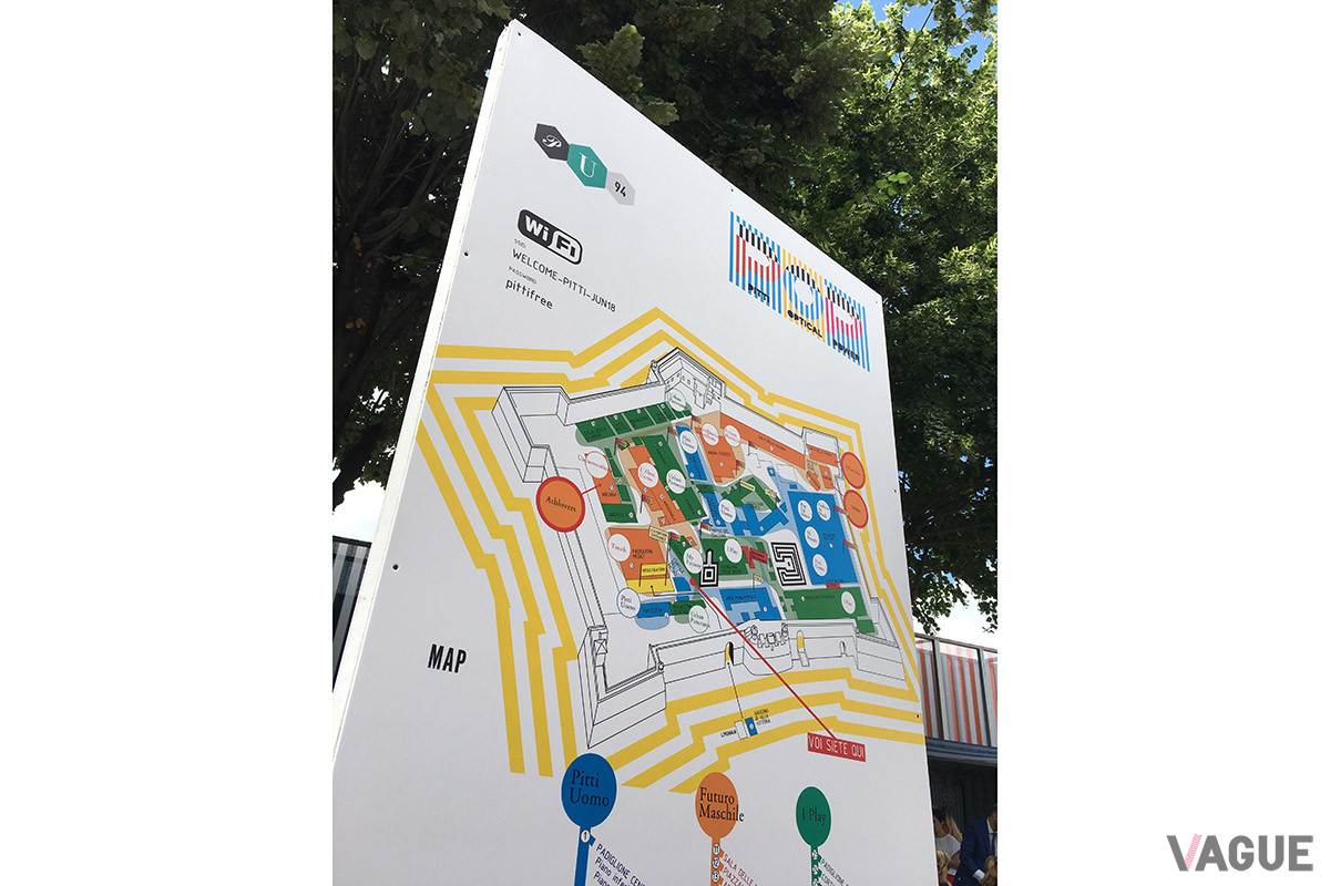 過去のピッティ会場の見取り図